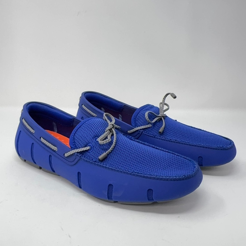 NEW SWIMS Loafers Mens 7 Blue Braided‎ Lace Casual Slip-On Beach Waterproof Shoe